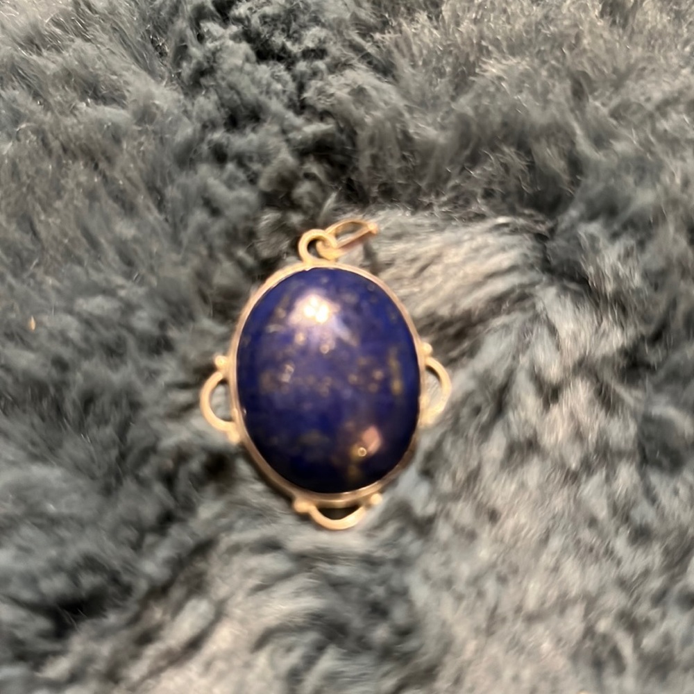 Sodalite Jasper and Sterling Silver Pendant New